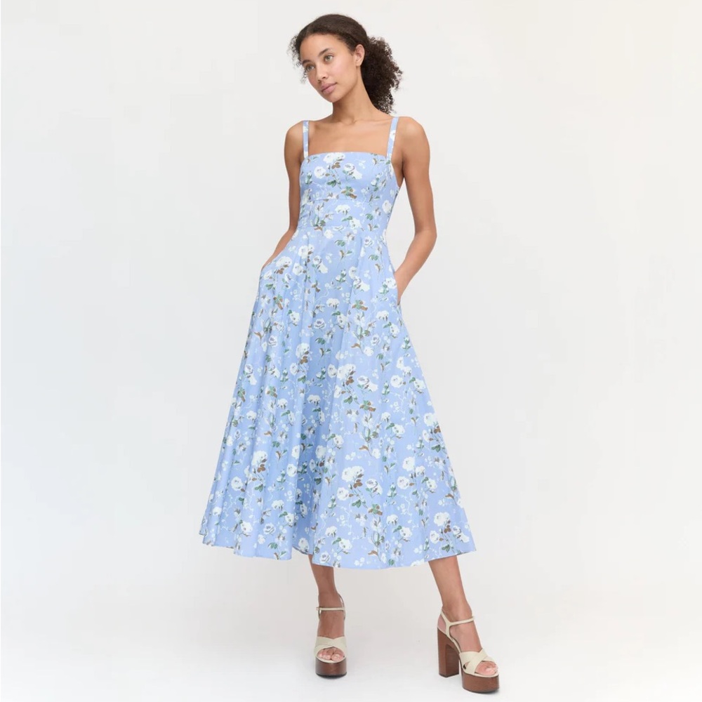 NWT Hill House Home The Margot Dress Bluebonnet color sky size XXS